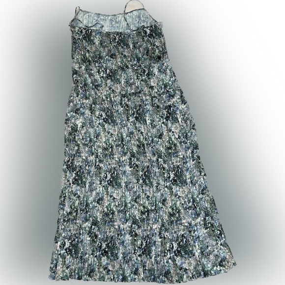 NWOT Vince Dress Painted floral camisole green midi sundress dress size L - Picture 8 of 8